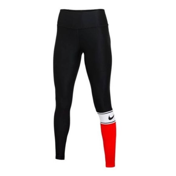 Nike Power Training Tights Color Block Leggings - Picture 1 of 7